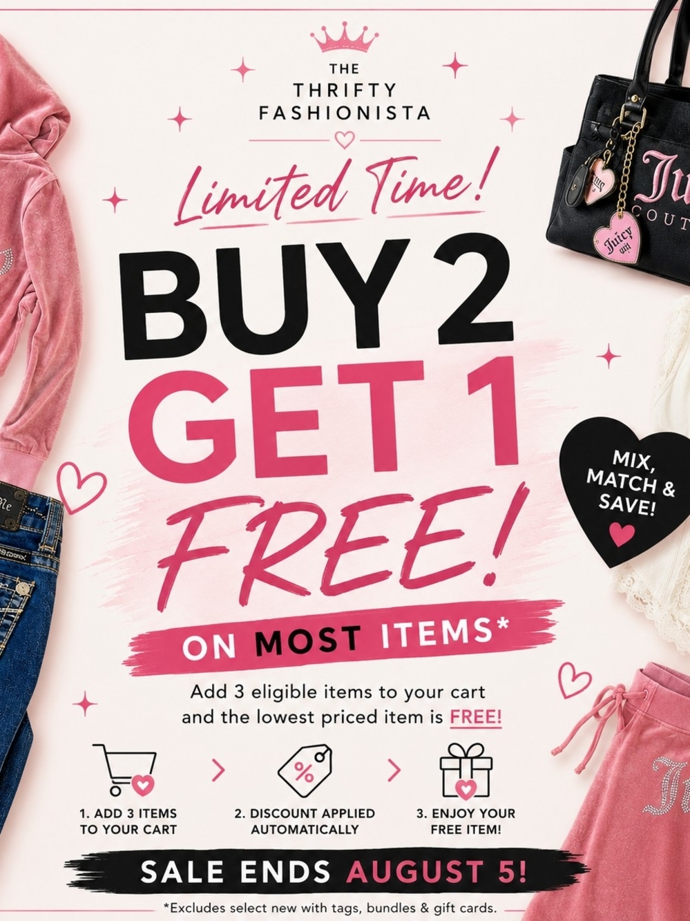 🎉 BUY 2, GET 1 FREE SALE! 🎉